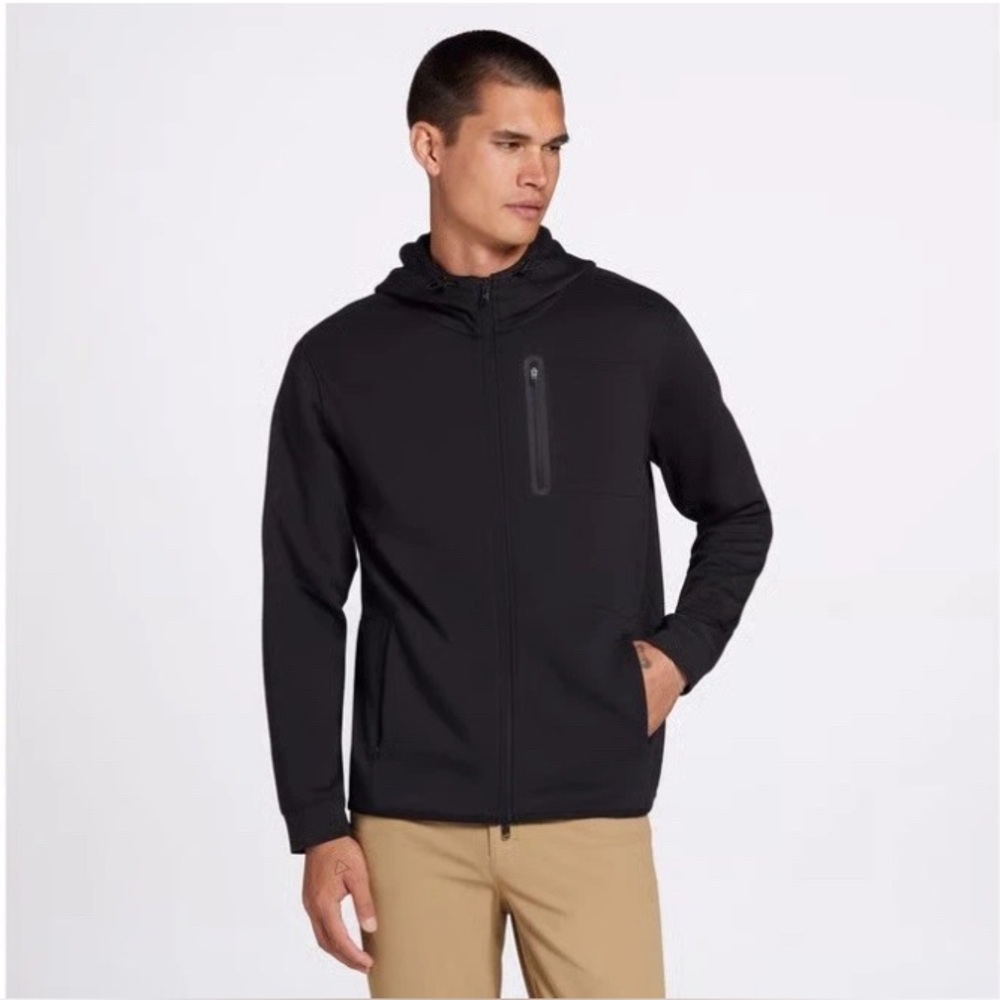 VRST Men's Pinnacle Fleece Hoodie black Small moisture wicking anti odor